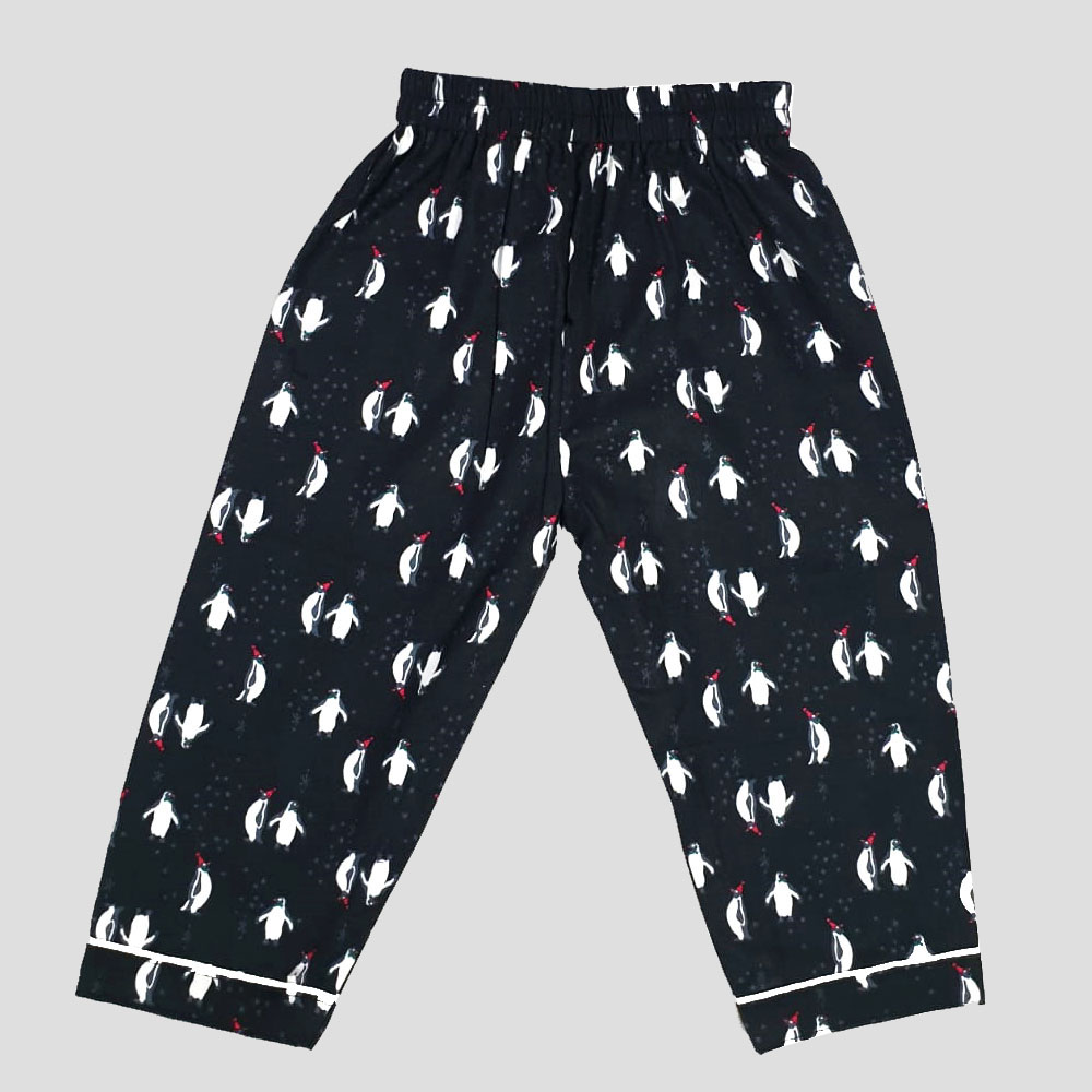 Penguin Print Grey Full Sleeves Flannel Night Suit – Cutoos