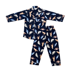 Dinosaur Print Cotton Long Sleeve Night Suits